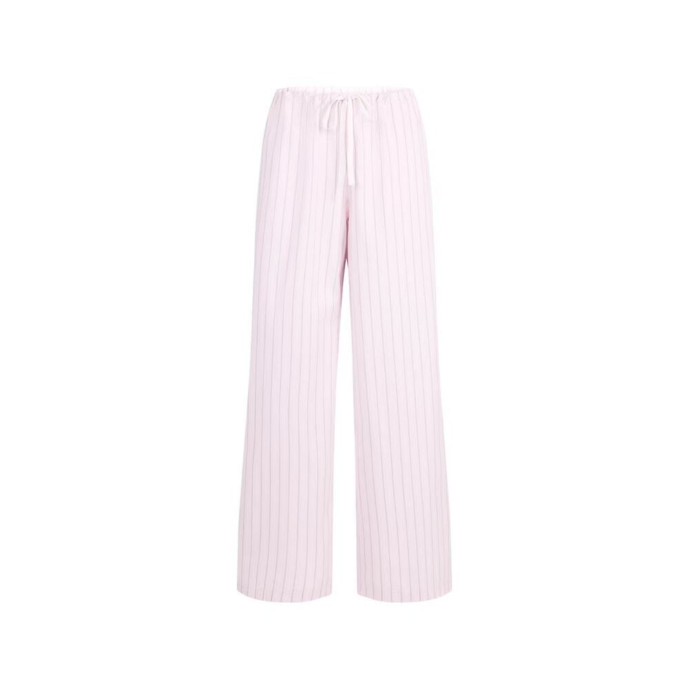 SKIMS COTTON POPLIN STRAIGHT LEG PANT | LIMITED EDITIONPALE PINK PENCIL STRIPE - Picture 5 of 10